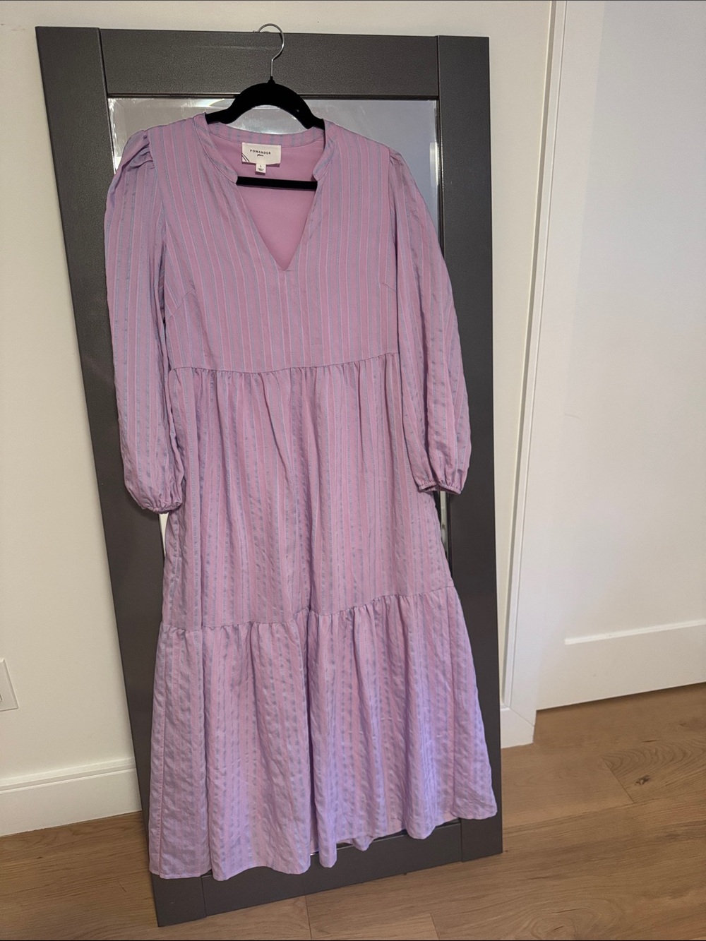 Pomander Place Lavender Button-Up Dress